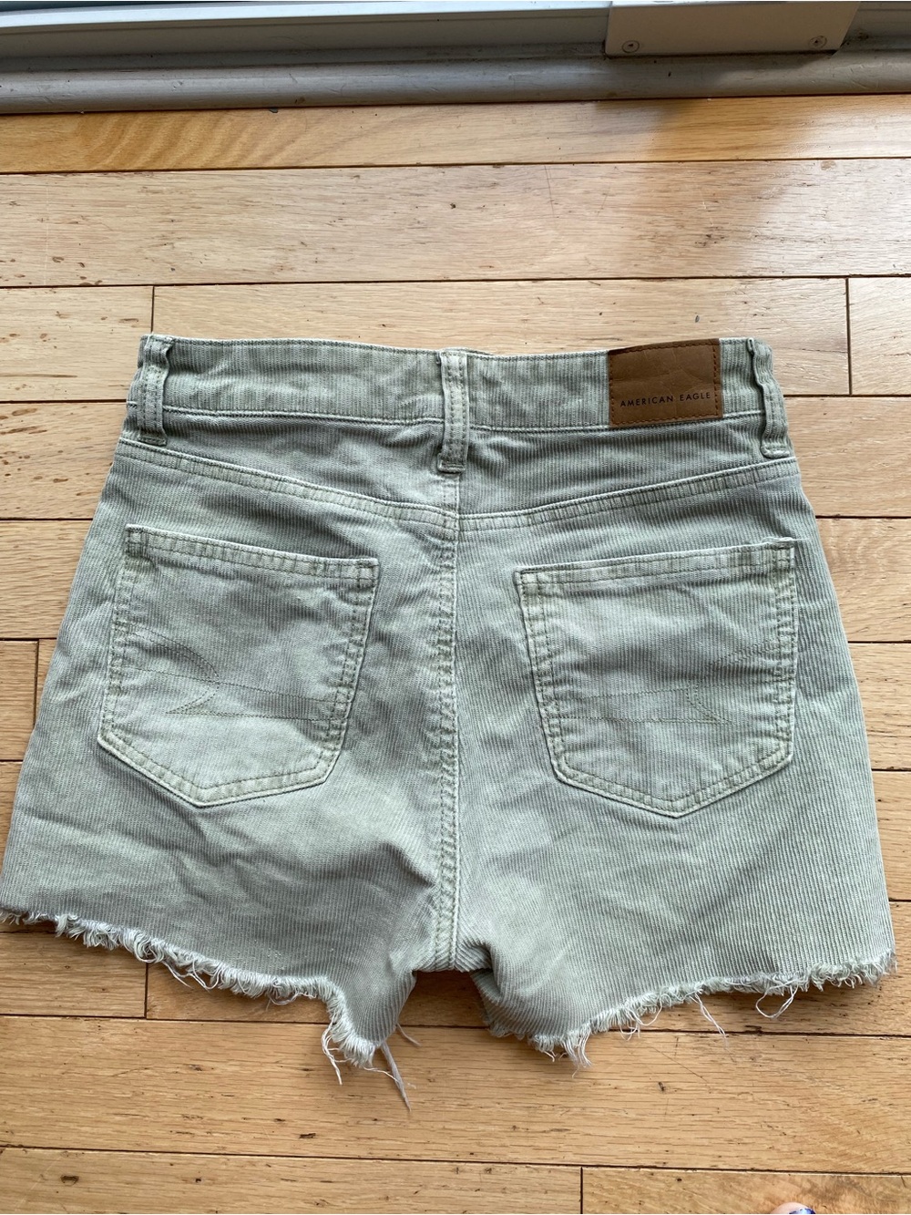 American Eagle Sage Green Corduroy Shorts